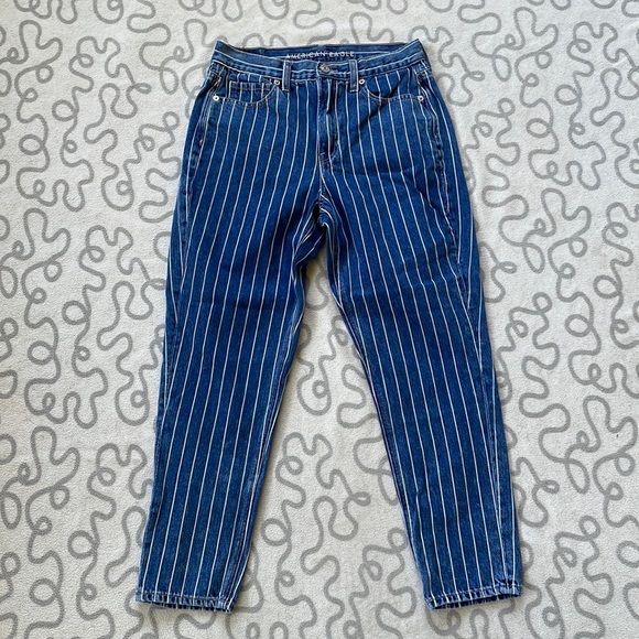 American Eagle Outfitters Denim - American Eagle Striped Mom Jeans